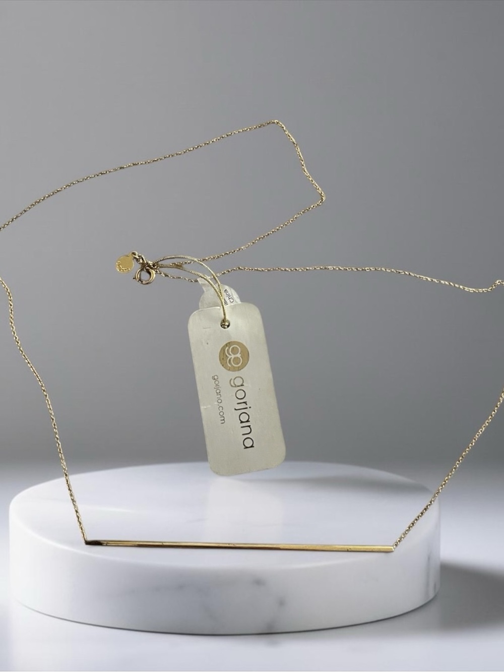 NWT Gorjana Polished Gold Bar Necklace